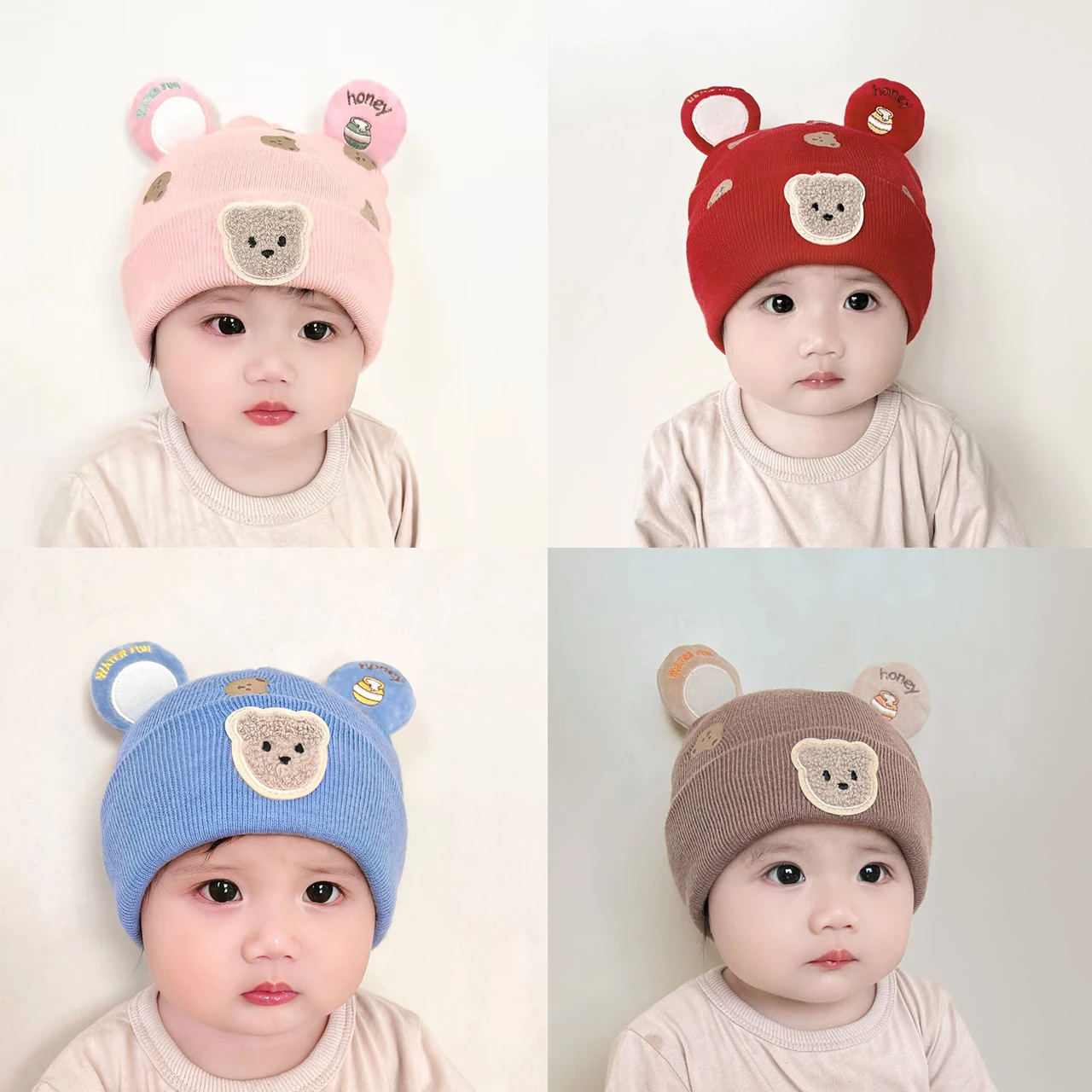 Infant Beanie Hat With Ears - Wnter Gorro cálido para bebé, gorro