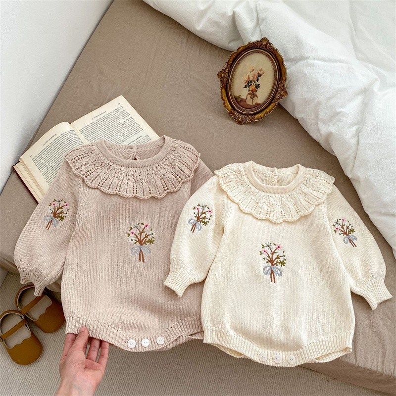 Pelele de punto para recién na - Newborn Baby Girl Romper Floral reseña y precio