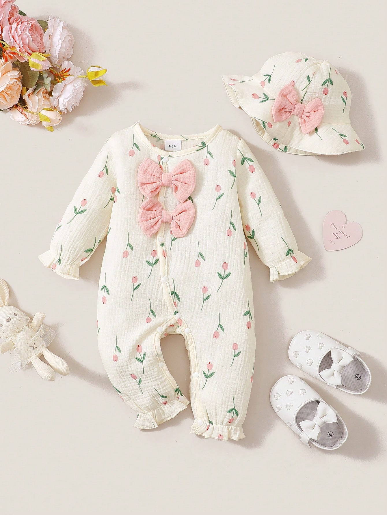 Conjunto de dos piezas para be - Newborn Baby Girl Romper Floral reseña y precio