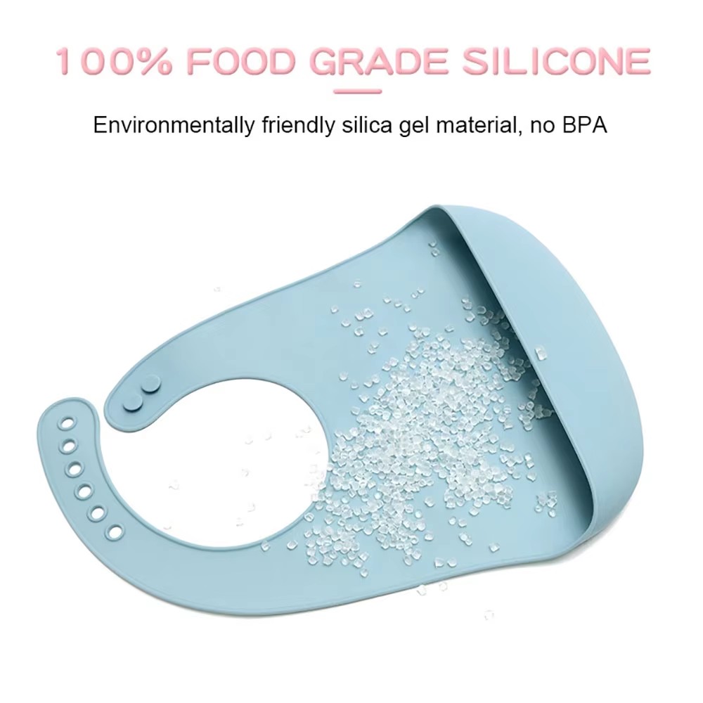 1 Pieza de Baberos de Silicona - Waterproof Baby Bibs Silicone reseña y precio